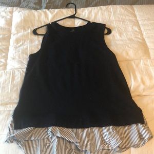 Limited Sweater Peplum Top - Navy